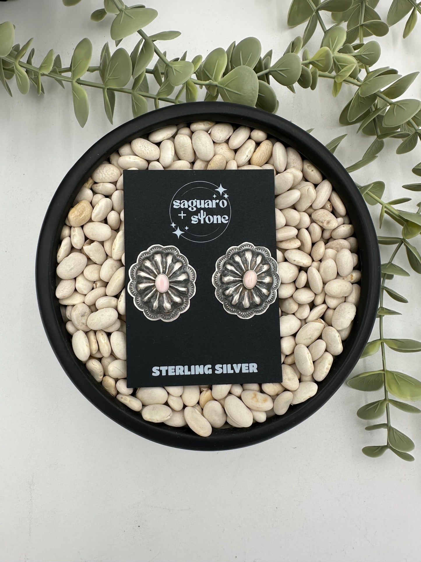 Pink Nights Concho Earring