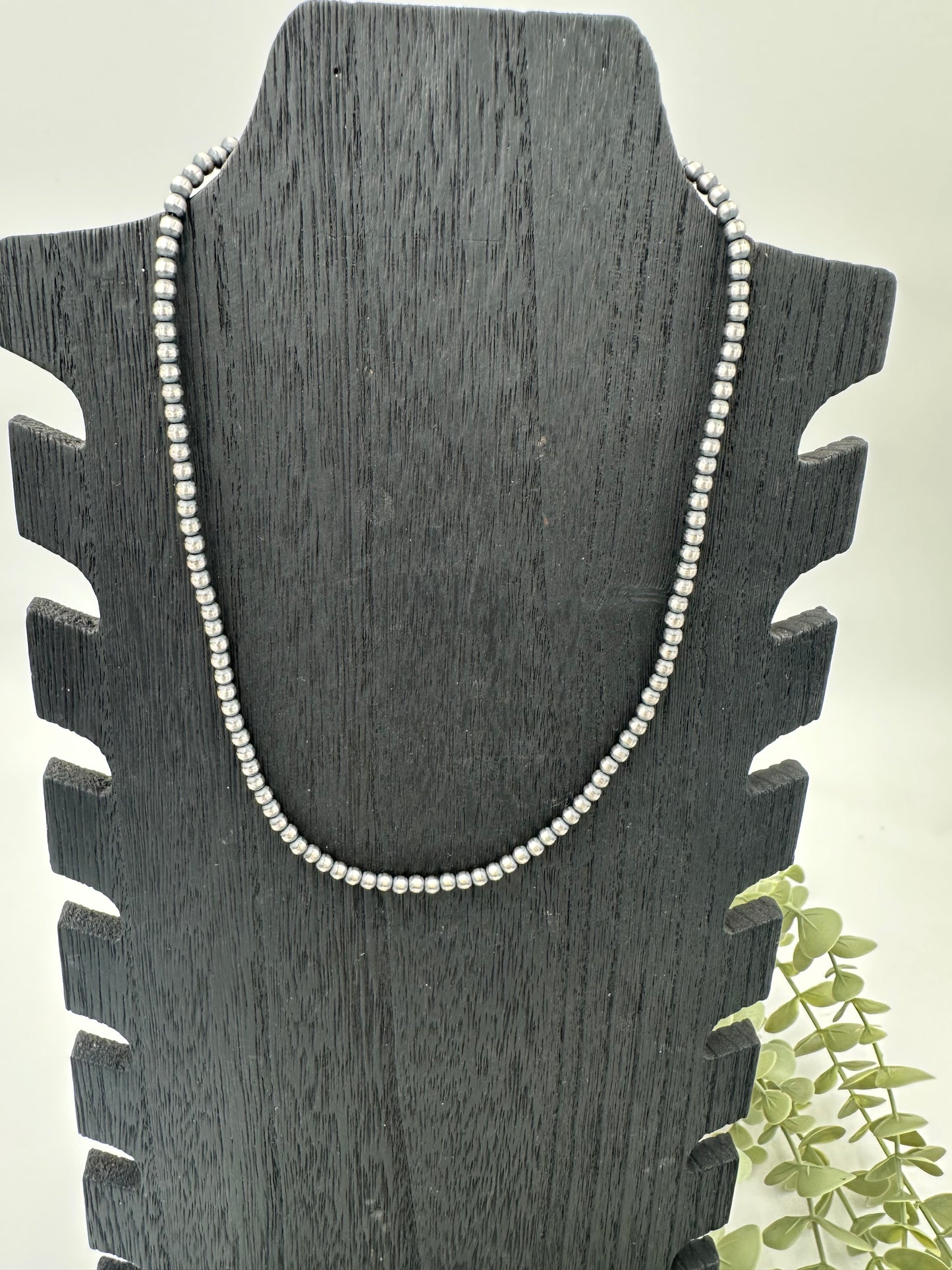 4mm Sterling Pearls 18”