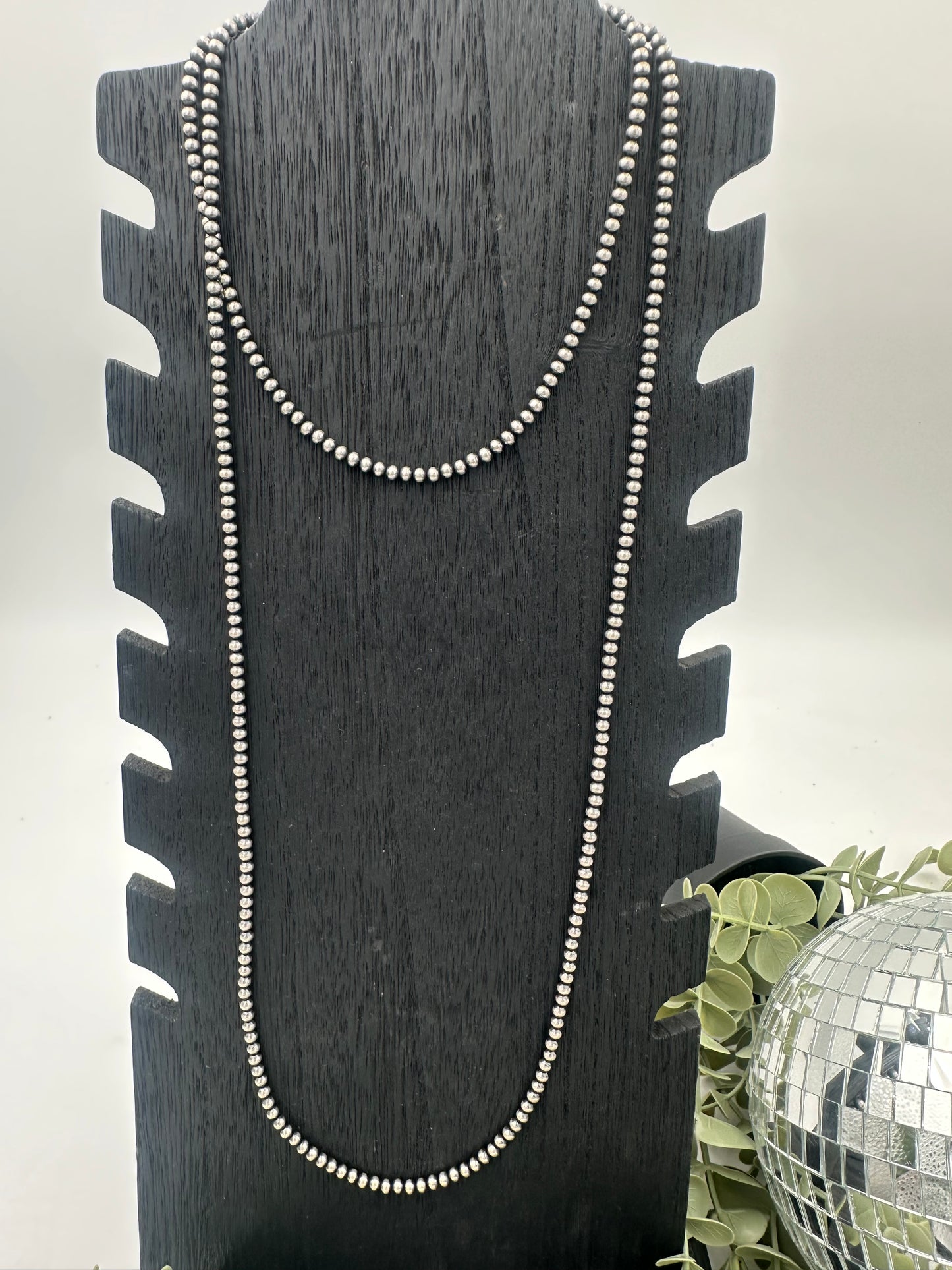 4mm Sterling Pearls 48"