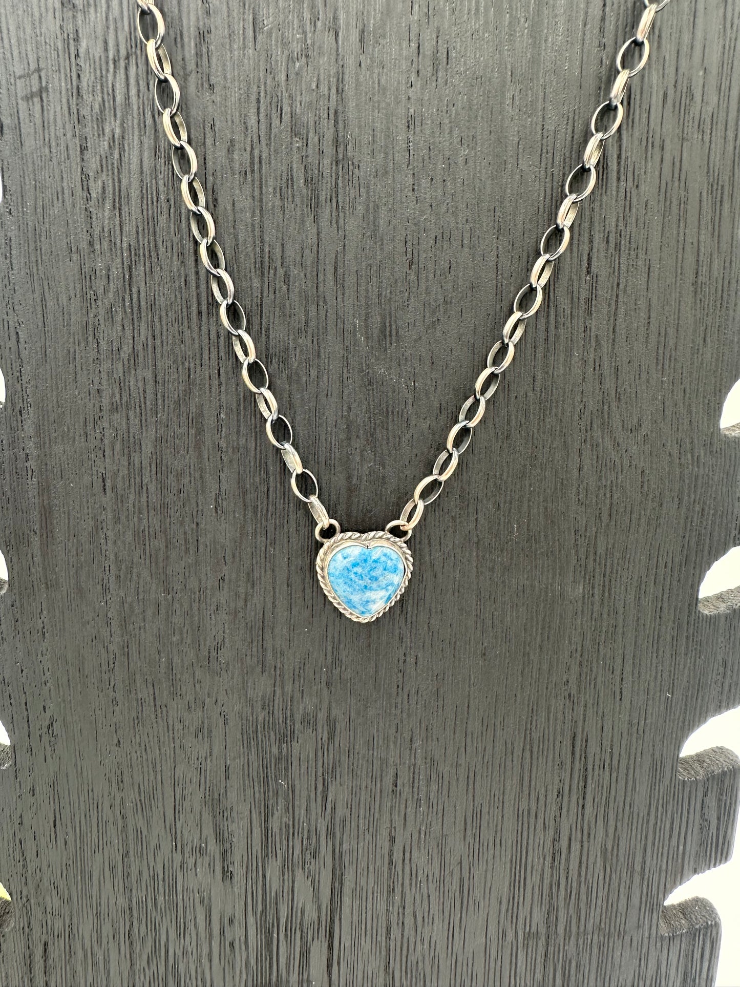 Baby Blue Heart Necklace