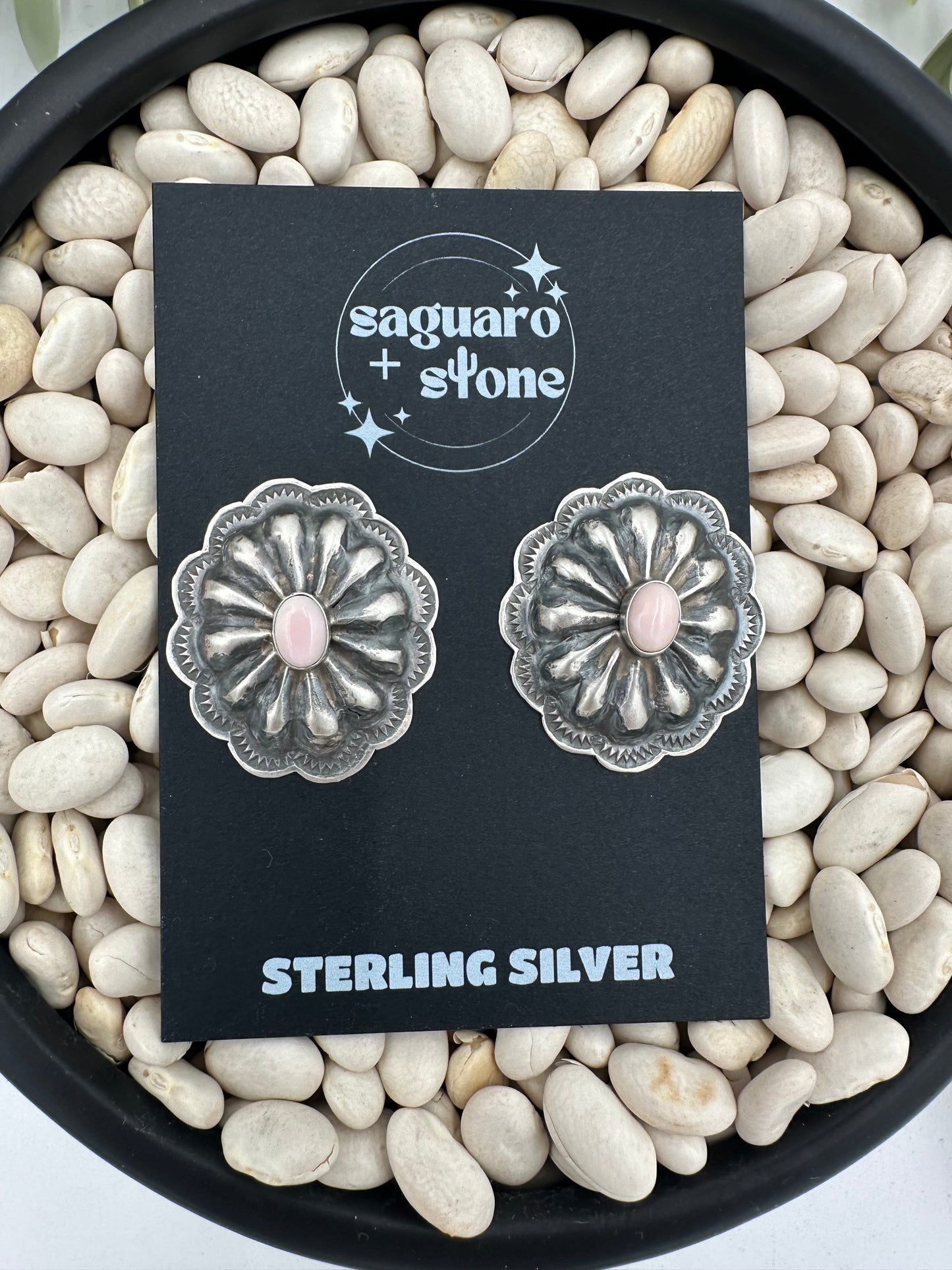 Pink Nights Concho Earring