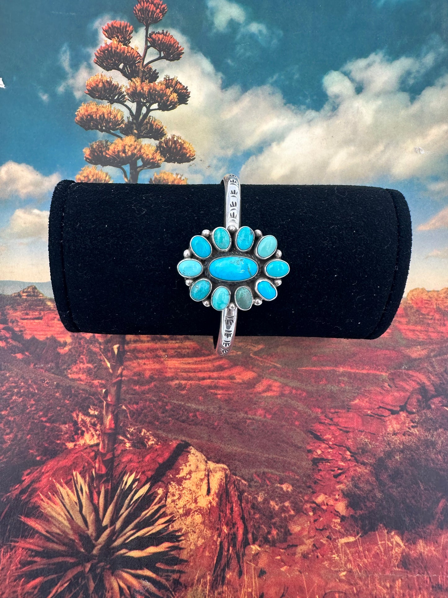 Wildflowers and Wine Cuff Bracelet