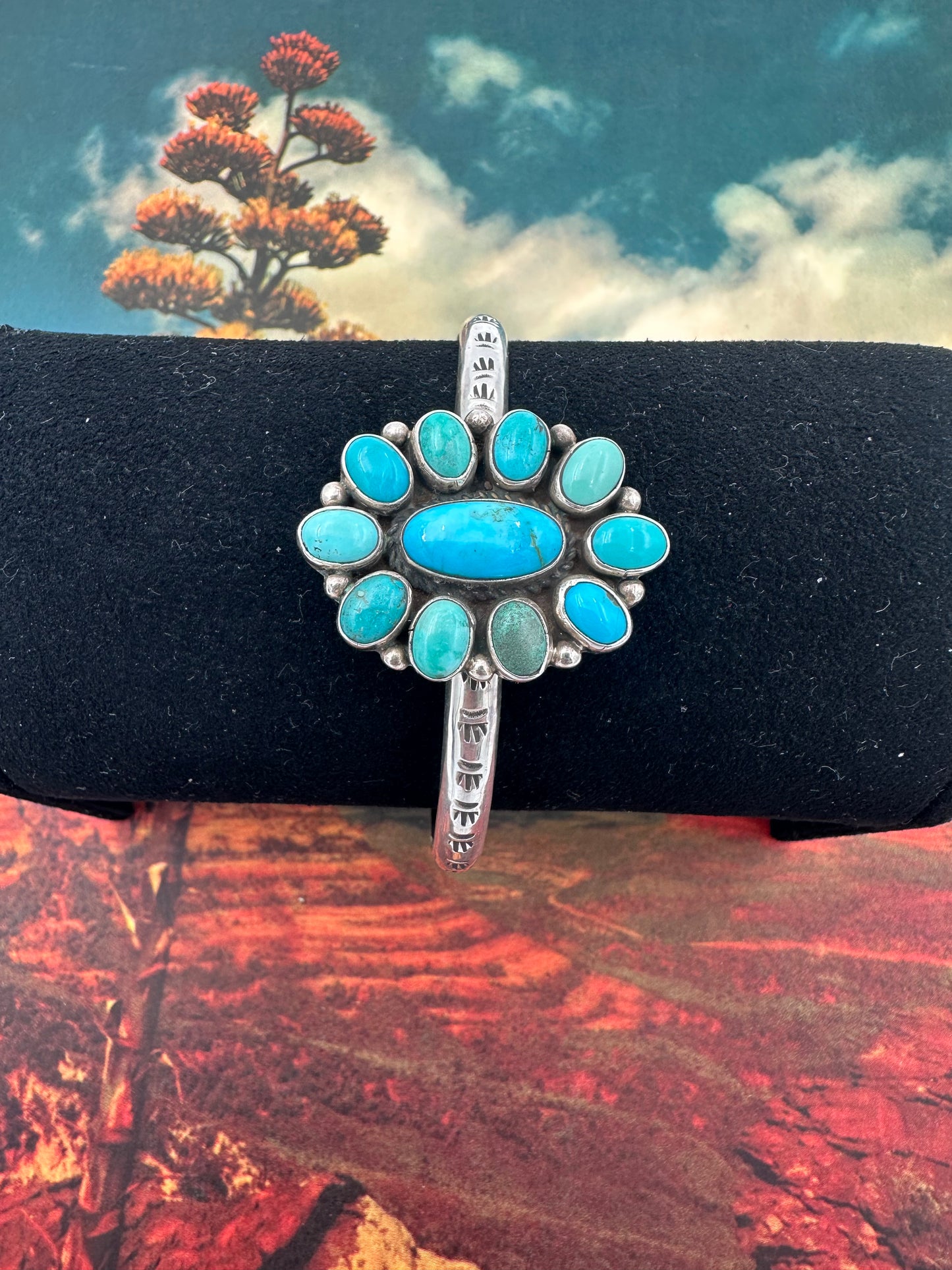 Wildflowers and Wine Cuff Bracelet