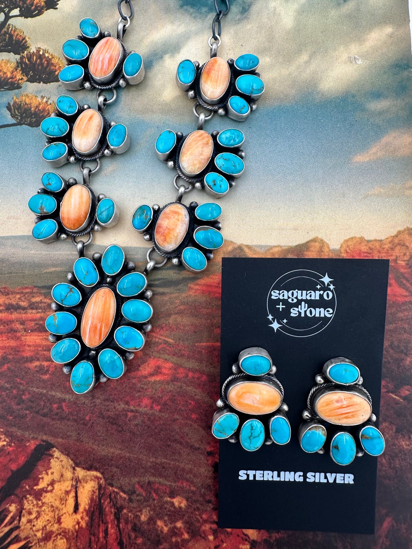 Smoke & Embers Necklace & Earring Set