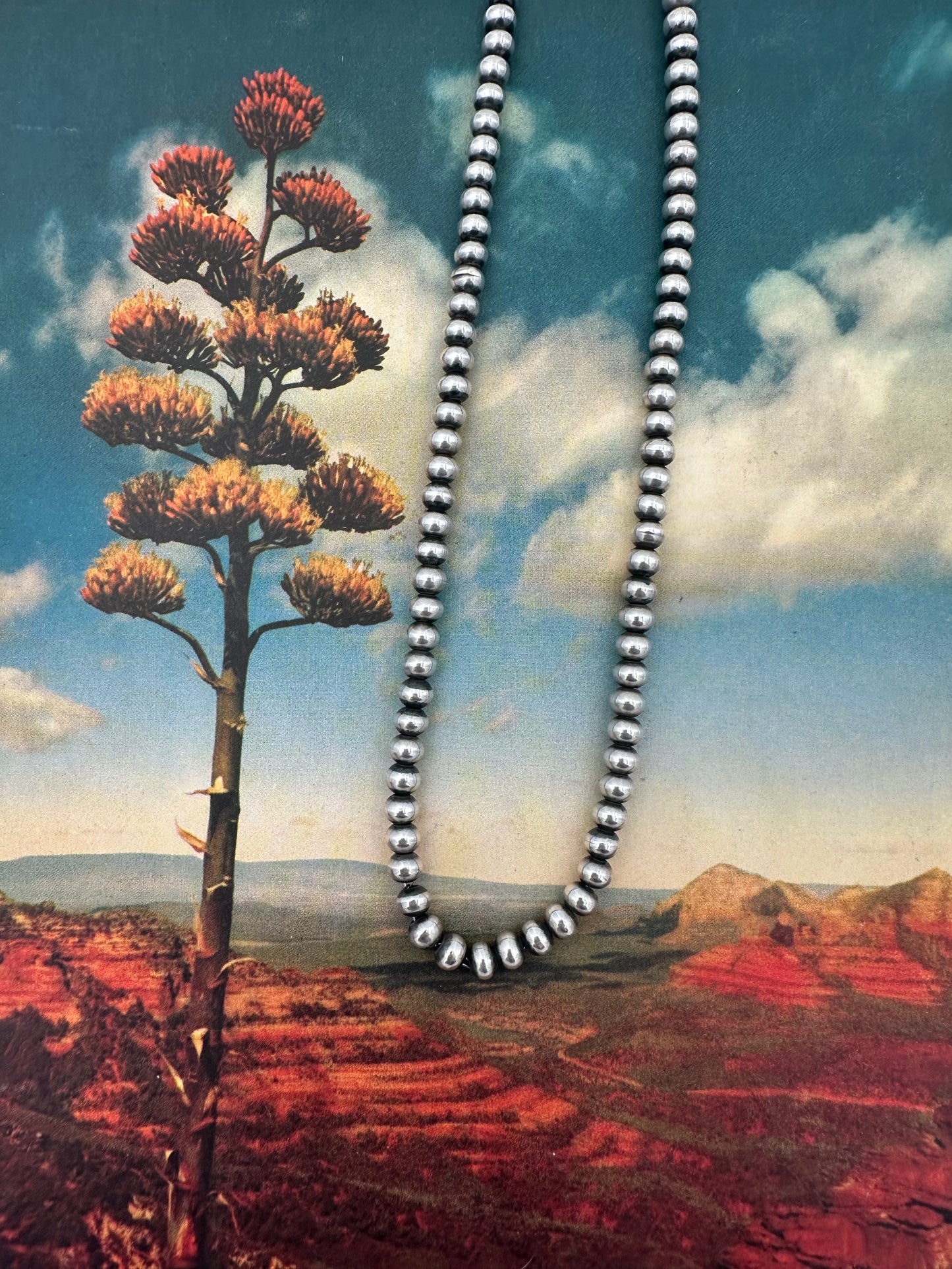 Meet In The Middle Sterling Pearl Necklace