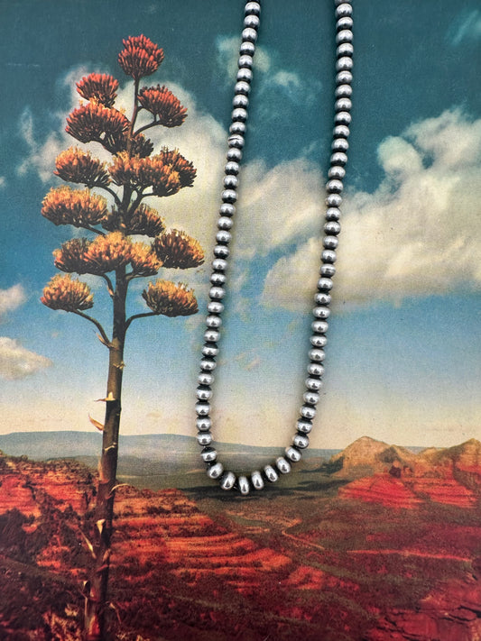 Meet In The Middle Sterling Pearl Necklace