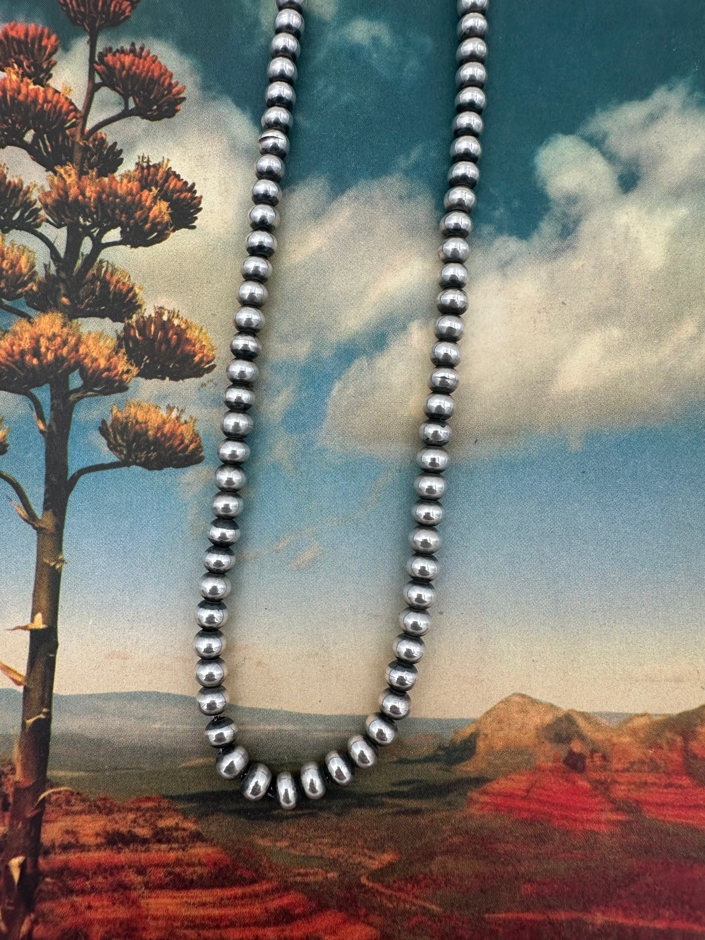 Meet In The Middle Sterling Pearl Necklace